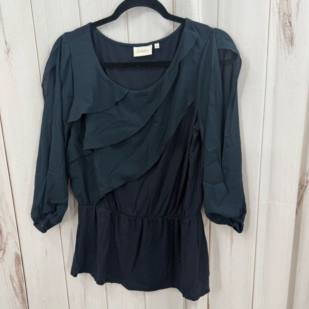 Anthropologie Deletta Women’s Small Flowy Ruffle Top
